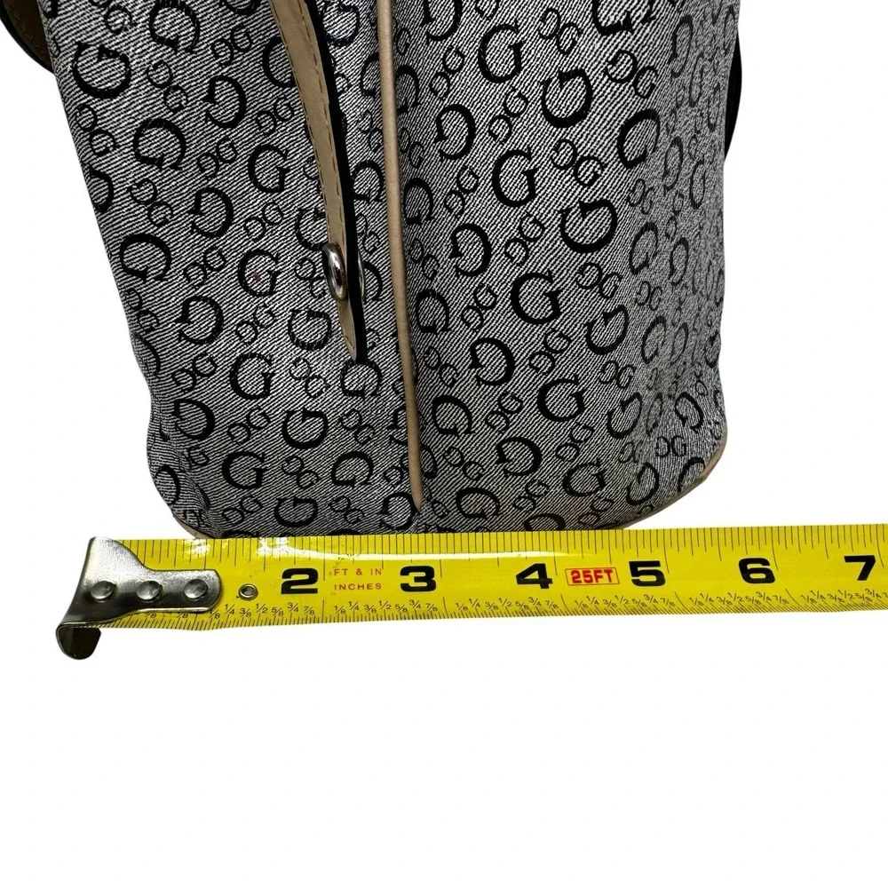Guess Bright Candy Tote Bag With Monogram & Charm Faux Leather Hobo
